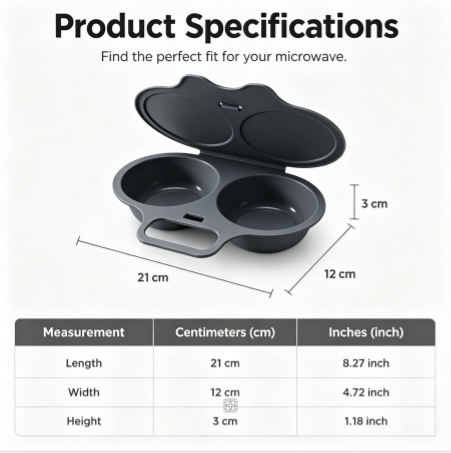 Limited-Time Offer📢Poach Eggs in Minutes! No-Oil Dual-Cavity Microwave Poacher