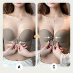 Invisible Strap Front Buckle Push Up Bra