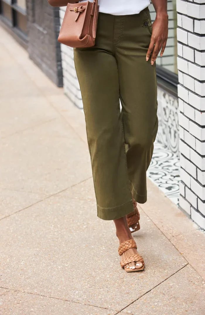 🍂Autumn Promotion 40%💕Stretch Twill Cropped Wide Leg Pants | High Waist | Loose & Comfortable