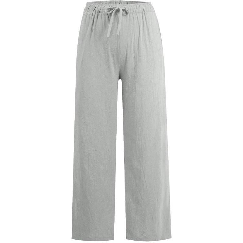 Women's Summer Cotton Linen Wide Leg Pants