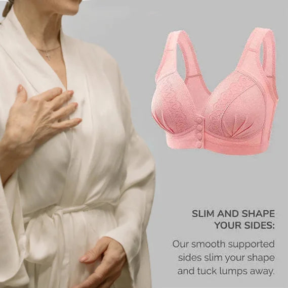 2025 Front Button Breathable Skin-Friendly Cotton Bra