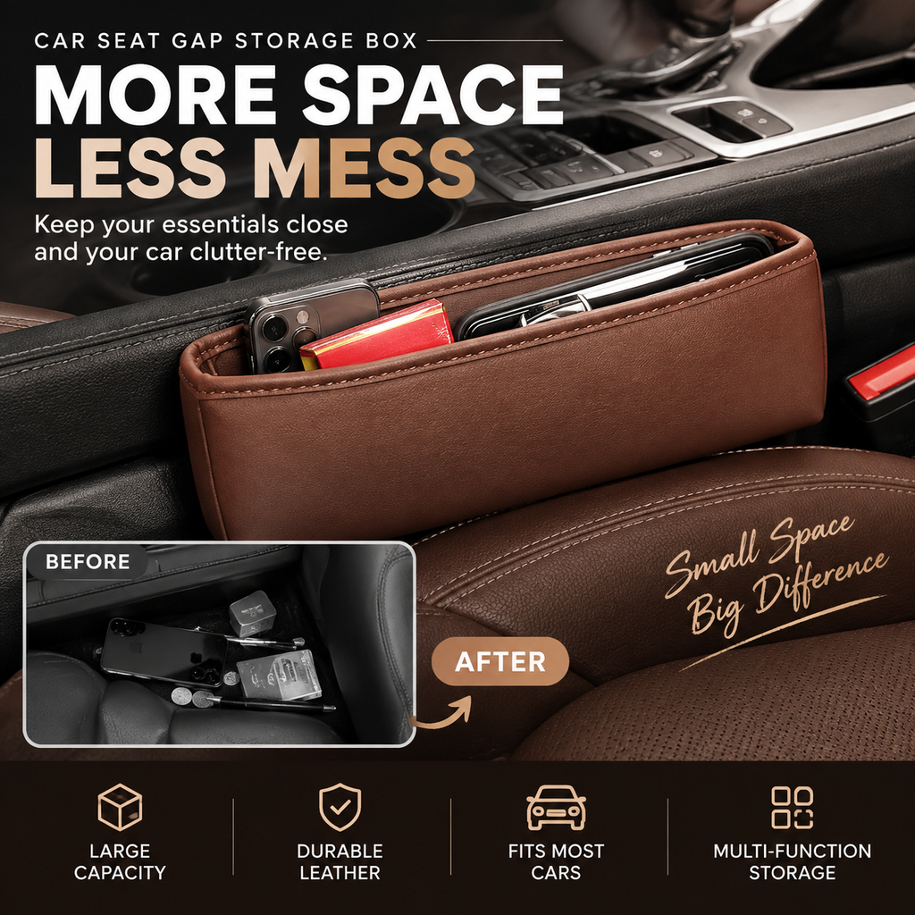 Car Seat Crevice Storage Box, Multifunctional Seat Crevice Storage Box, In-Car Seat and Center Console Storage Strip