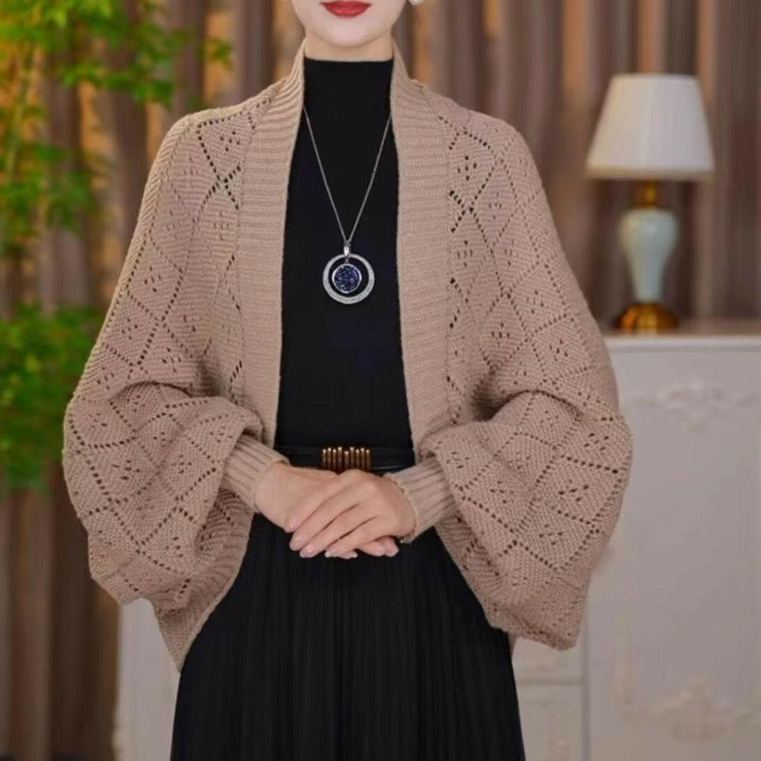 🔥Hollow Out Knitted Shawl Coat