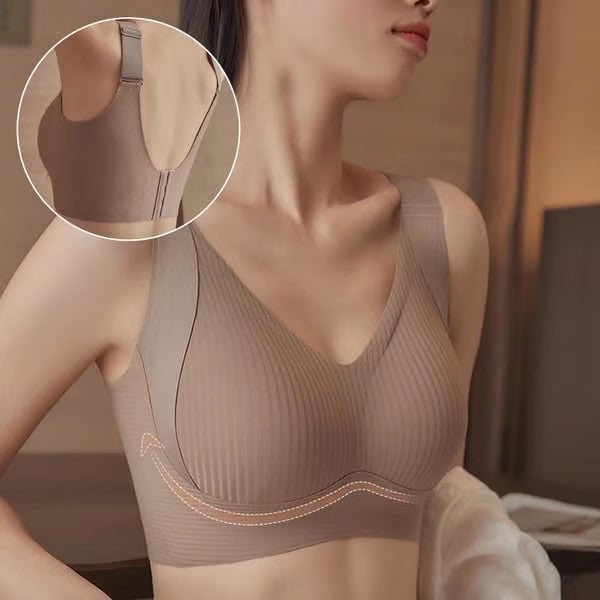 💕Women's Ribbed Push Up Adjustable Wireless Bra