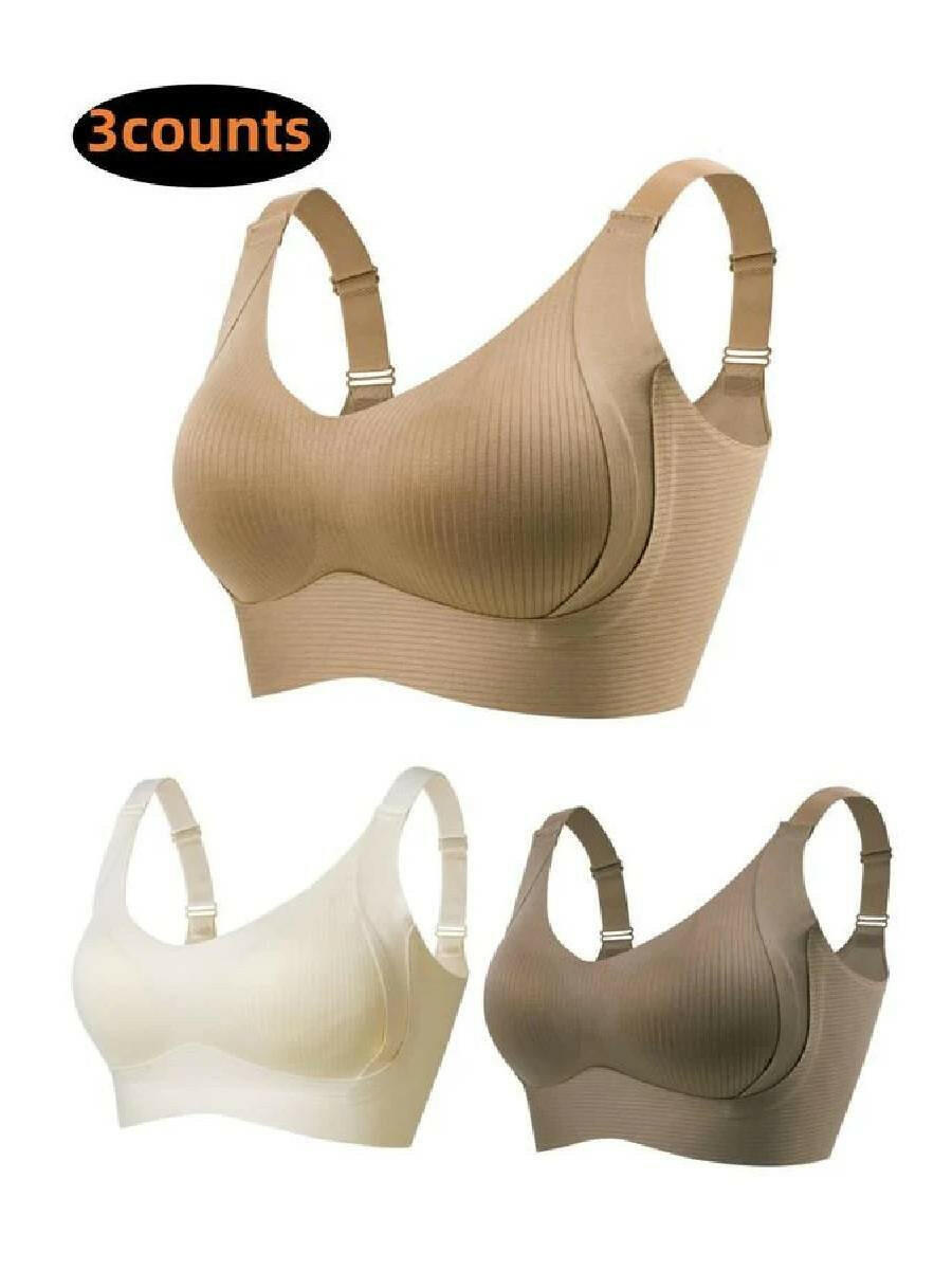 💕Women's Ribbed Push Up Adjustable Wireless Bra