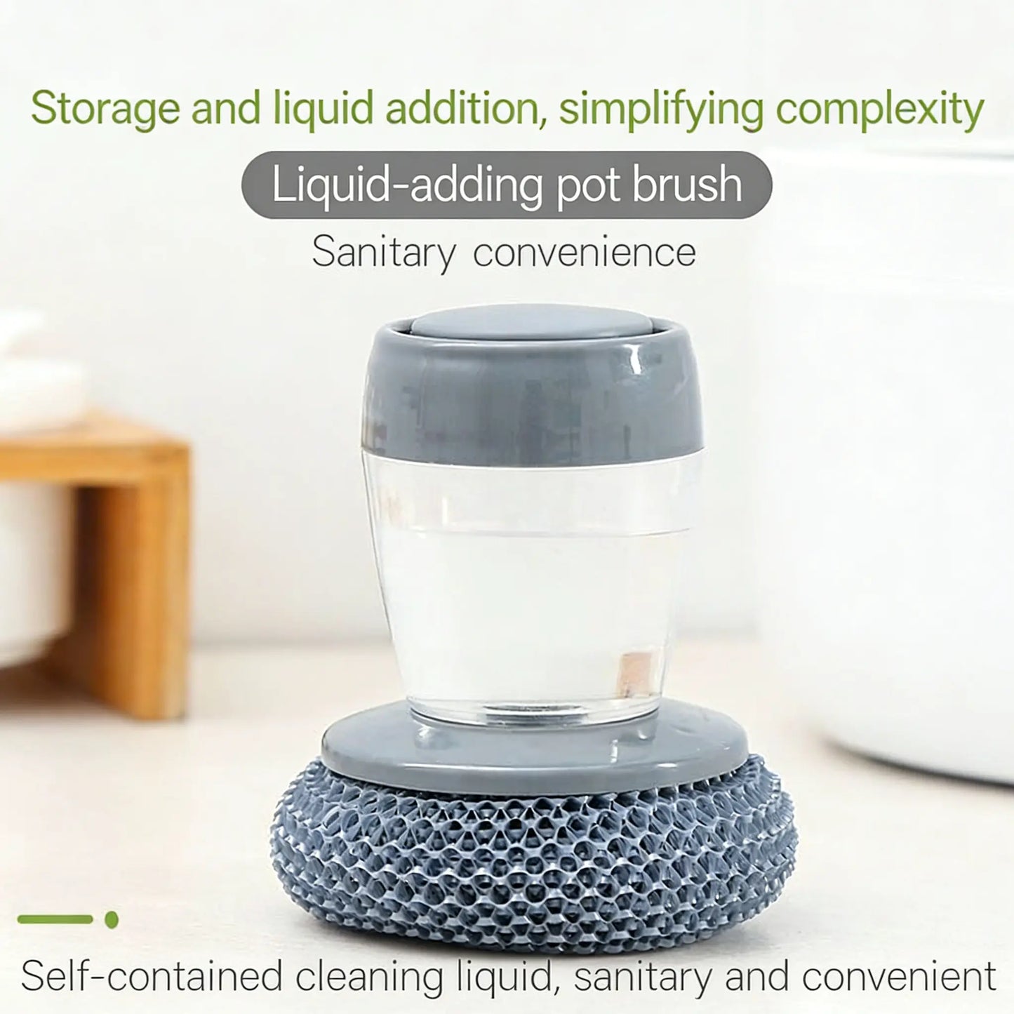 ✨Soap Dispensing Palm Kitchen Brush | Mess-Free Cleaning!