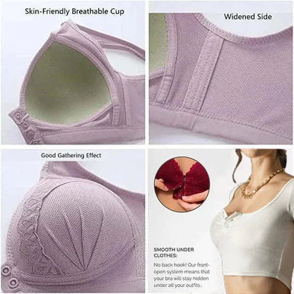 2025 Front Button Breathable Skin-Friendly Cotton Bra