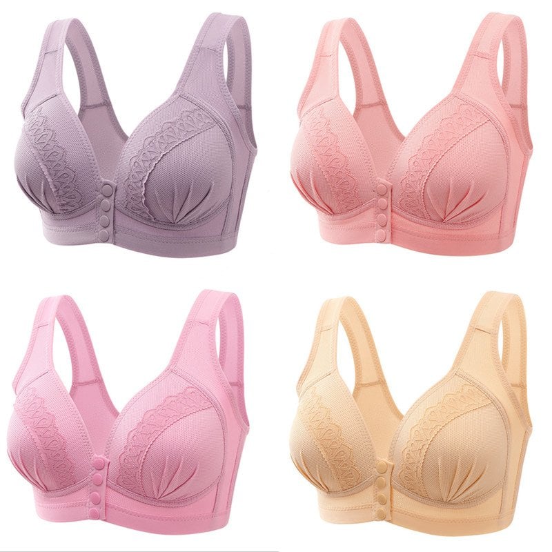 2025 Front Button Breathable Skin-Friendly Cotton Bra