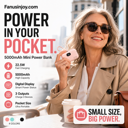 📱5000mAh Mini Power Bank – Portable, Universal Compatibility 🔋🔌【Limited Offer】