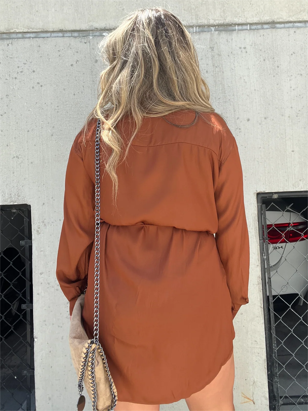 🔥Women's Solid Color Long Sleeve Shirt Dress