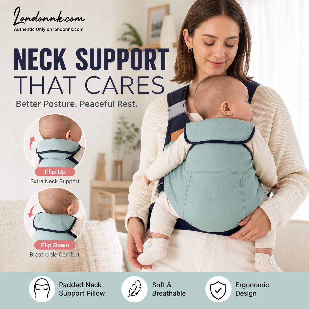👶50% OFF NOW! 4‑In‑1 Lightweight Baby Carrier, Breathable Ergonomic Infant Sling, Hands‑Free Adjustable Baby Wrap for 0‑36 Months, Front & Back Carry for Newborn & Toddler