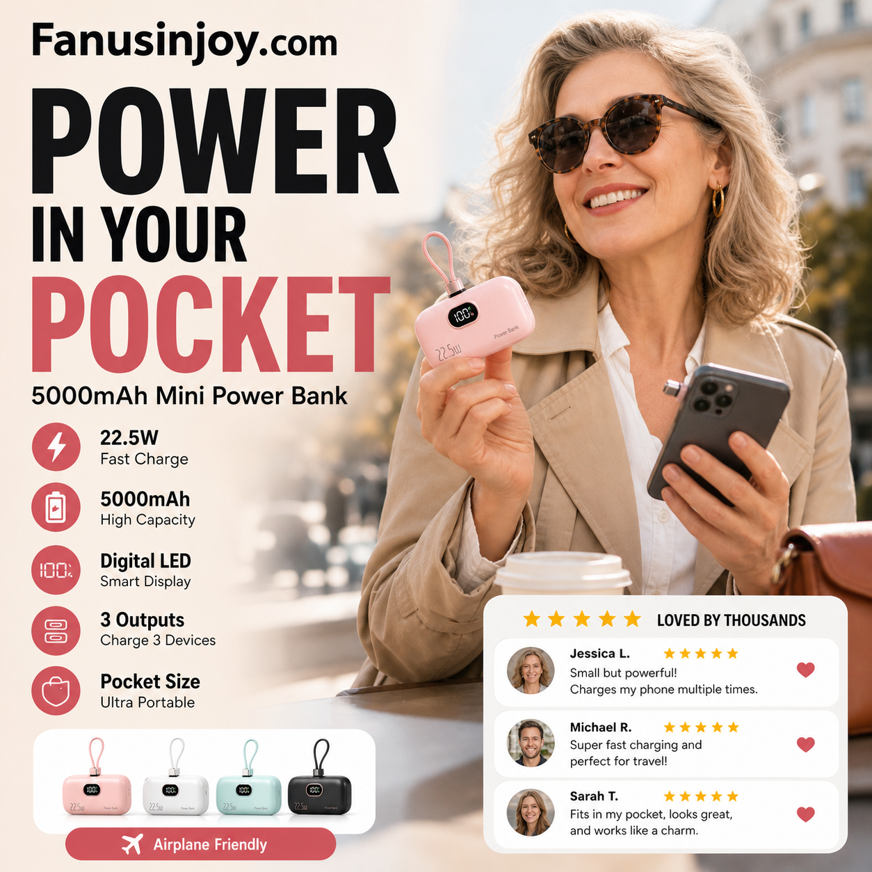📱5000mAh Mini Power Bank – Portable, Universal Compatibility 🔋🔌【Limited Offer】