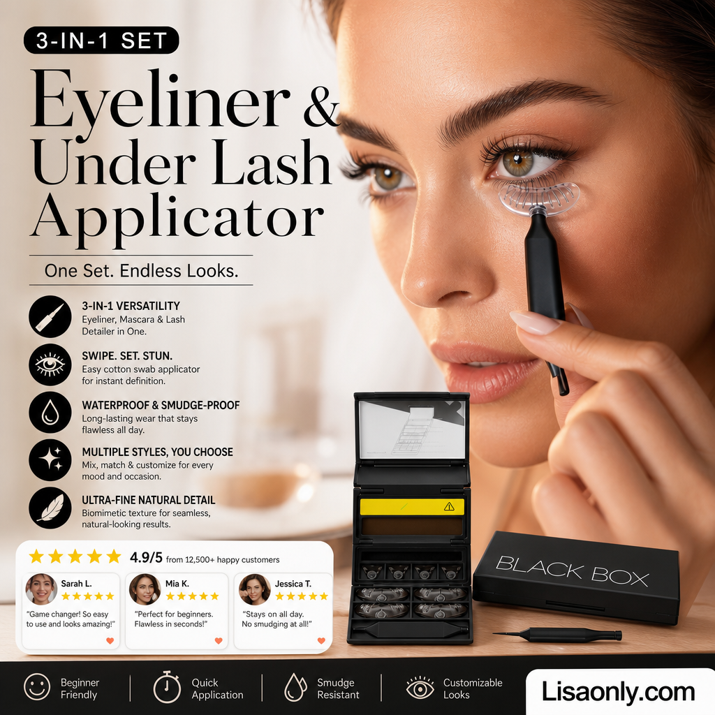 🥳2026 HOT SALE🥳💋50K+ SOLD!🔥 50% OFF!3-in-1 Kit: Eyeliner and Lower Lash Stamp