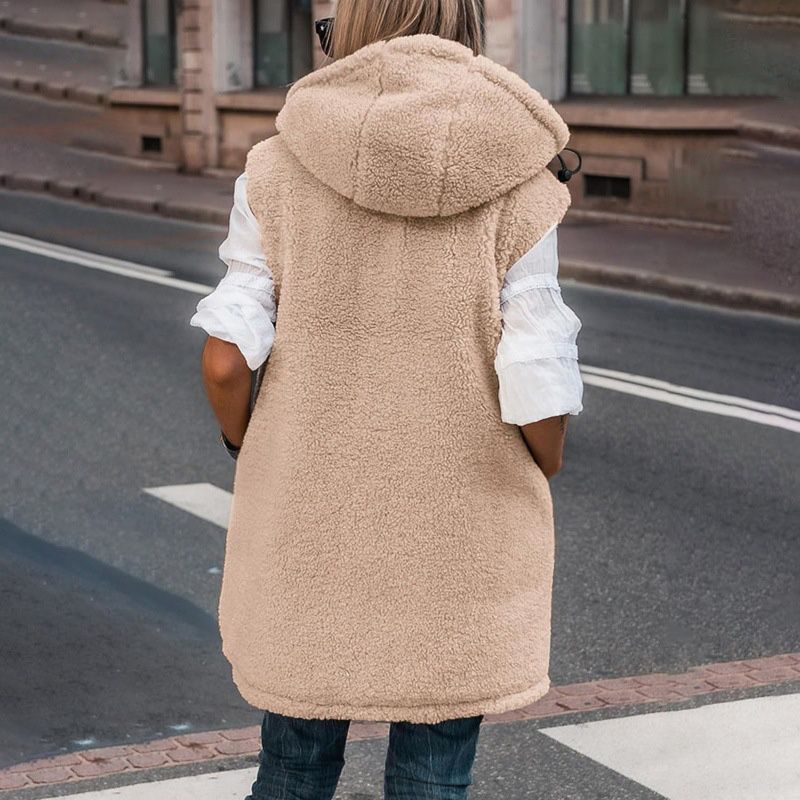 🍂Autumn Promotion 50%💕Great Gift! Women's Fall Reversible Vest Sleeveless Faux Fleece Jacket