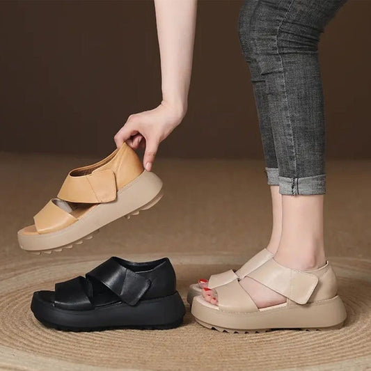 🔥Hot Sale 50% Off🔥Women's Retro Thick Sole Velcro Sandals