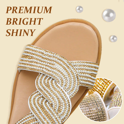 Anti-skid Soft Sole Rhinestone Wedge Heel Sandals