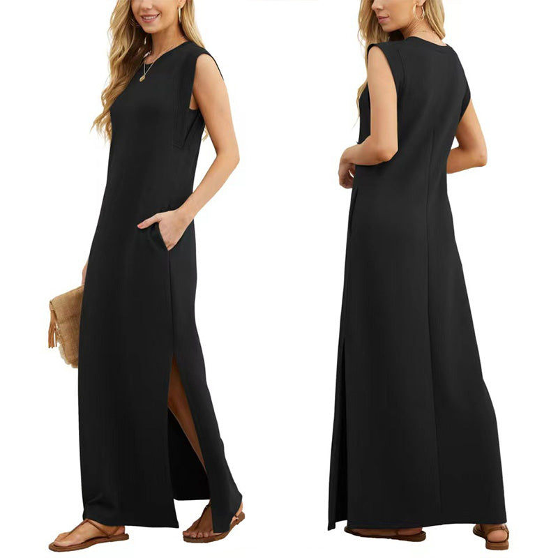 🔥Hot Sale🔥Women Loose Split Wrinkle-Free Long Dress