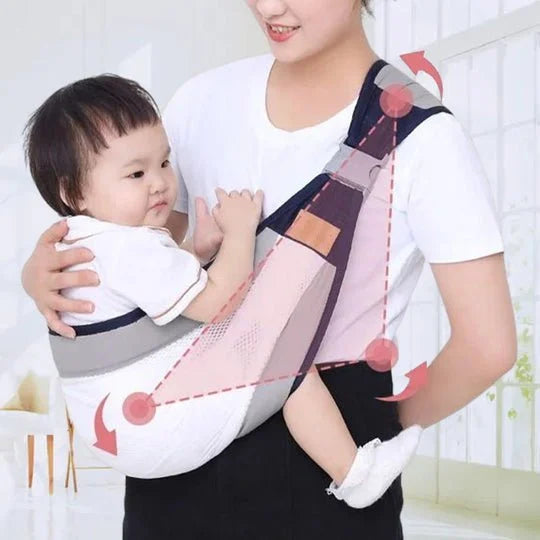 👶50% OFF NOW! 4‑In‑1 Lightweight Baby Carrier, Breathable Ergonomic Infant Sling, Hands‑Free Adjustable Baby Wrap for 0‑36 Months, Front & Back Carry for Newborn & Toddler