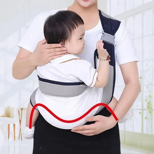 👶50% OFF NOW! 4‑In‑1 Lightweight Baby Carrier, Breathable Ergonomic Infant Sling, Hands‑Free Adjustable Baby Wrap for 0‑36 Months, Front & Back Carry for Newborn & Toddler