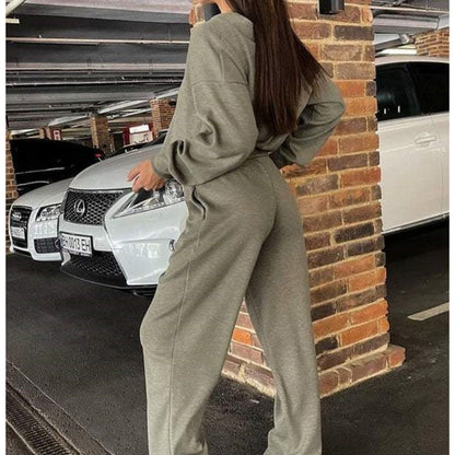 🍂Autumn Promotion 40%💕 new style two-piece knitted button jacket and pants set for women