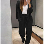🍂Autumn Promotion 40%💕 new style two-piece knitted button jacket and pants set for women