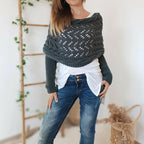 🔥Hot Sale 50% off🔥 Women's Wrap Knit Shawl with Sleeves