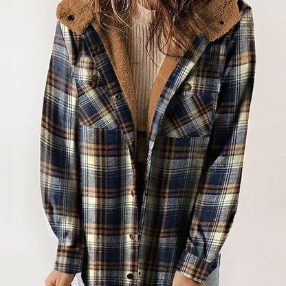 🔥Hot Sale 50% OFF🔥Women's Trendy Plaid Hooded Jacket