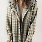 🔥Hot Sale 50% OFF🔥Women's Trendy Plaid Hooded Jacket