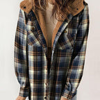 🔥Hot Sale 50% OFF🔥Women's Trendy Plaid Hooded Jacket