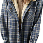 🔥Hot Sale 50% OFF🔥Women's Trendy Plaid Hooded Jacket