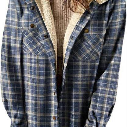 🔥Hot Sale 50% OFF🔥Women's Trendy Plaid Hooded Jacket
