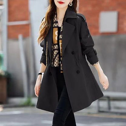 ✨ Fashionable High-End Women's Windbreaker With Mid-Length Lapel