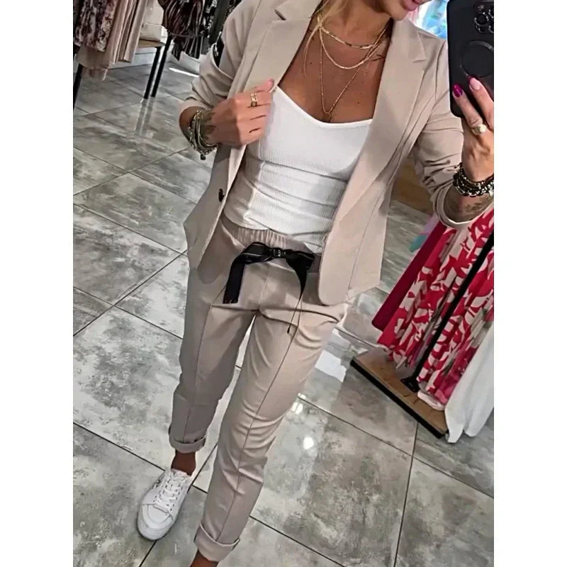 Women's Casual Suit Jacket & Pants 2-Piece Set 💕 NEW HOT SALE💕