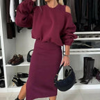 💃HOT SALE 49% OFF🍂Women's Sweatshirt & Sleeveless Dress 2-Piece Set