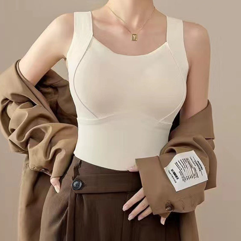 🔥Hot Sale🔥Thickened Warm Tank Top with Shelf Bra