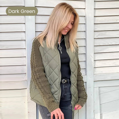 🎁 Hot Sale 40% OFF 🔥2025 New Women's Knit Patchwork Puffy Jacket