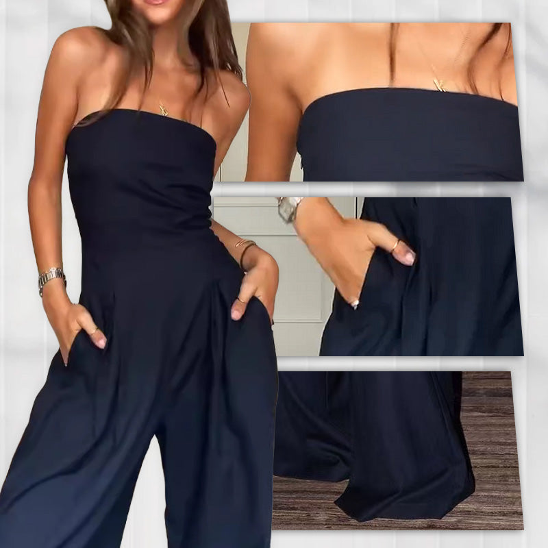 🔥2025 NEW SALES 🔥Women's Strapless Jumpsuit With Pockets