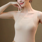 Women’s U Neck Thermal Tank Tops with Built-In Bra