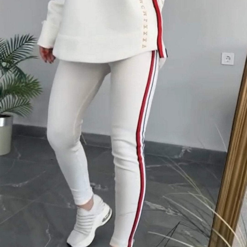 🔥2025 New Arrival - 50% OFF🎉Women's Long-Sleeve Striped Casual Hooded Top & Pant