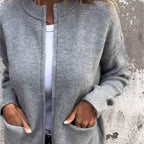 🍂Autumn Sale - 50% Off!💕Women's Cozy Zipper Knitted Jacket
