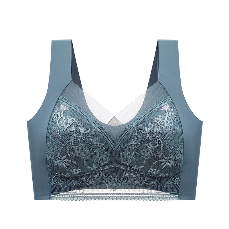 🎁Buy 1 get 2 free💕WIRELESS COMFORT LACE SILK PUSH UP BRA