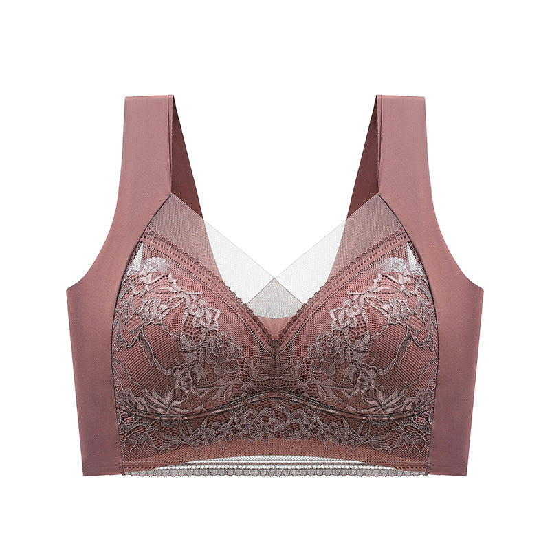 🎁Buy 1 get 2 free💕WIRELESS COMFORT LACE SILK PUSH UP BRA