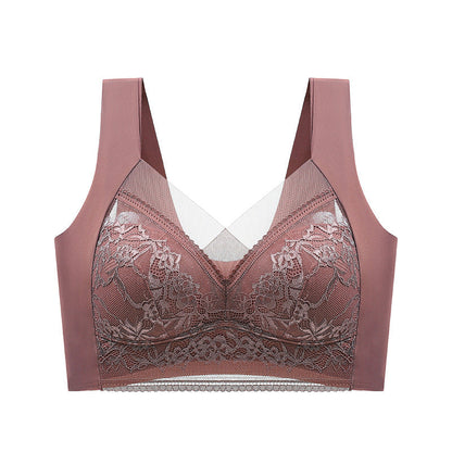 🎁Buy 1 get 2 free💕WIRELESS COMFORT LACE SILK PUSH UP BRA