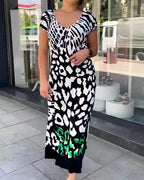 Casual Printed Short Sleeve Dress