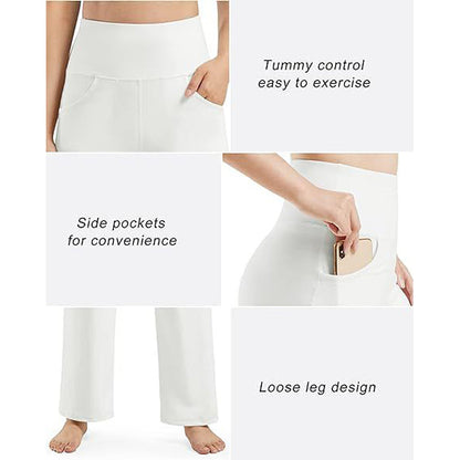 🎉2025 New Arrival💓Women's Wide-Leg Stretch Yoga Lounge Pants with Pockets