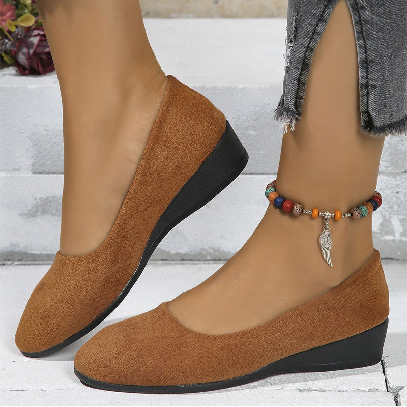 Elegant Lightweight Anti-Slip Low Heel Wedge Shoes