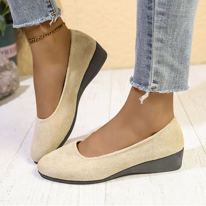 Elegant Lightweight Anti-Slip Low Heel Wedge Shoes