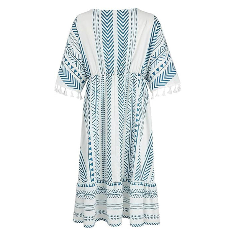 💝2025 Ethnic New Style Casual printed V-neck dress