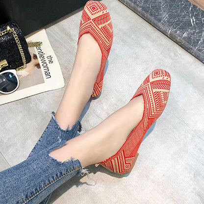 Women's Knitted Soft-soled Casual Shoes