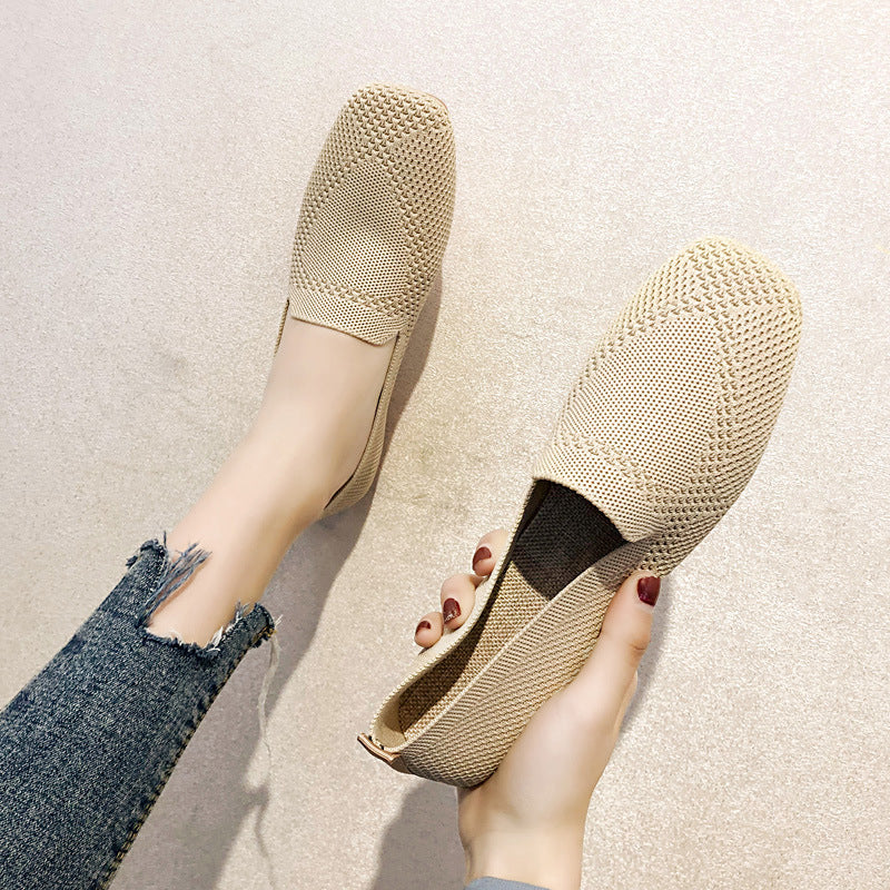 Women's Knitted Soft-soled Casual Shoes